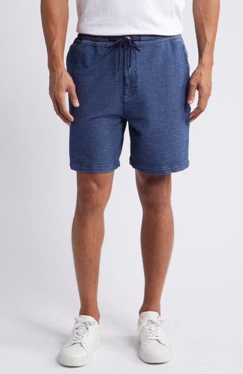 Clint Elastic Waist Stripe Stretch Cotton Shorts