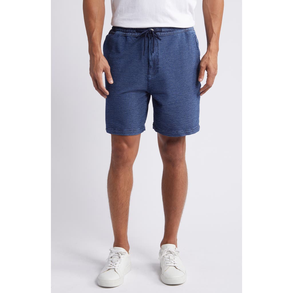 Mavi Jeans Clint Elastic Waist Stripe Stretch Cotton Shorts In Dark Stripe Athletic
