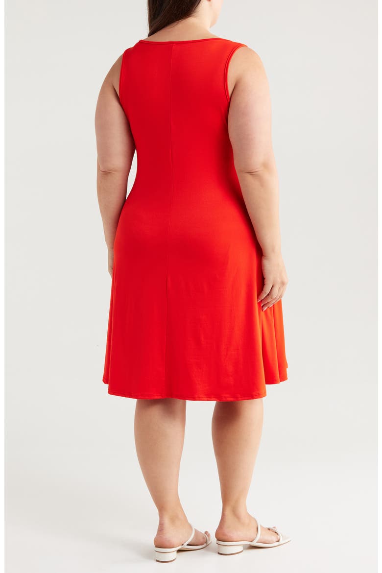 Stretch Fit & Flare Dress, Alternate, color, ORANGE