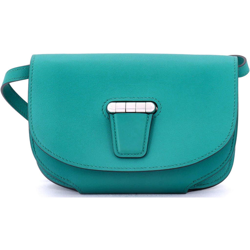 Pre-owned Hermes Hermes Convoyeur Crossbody Bag Swift Mini In Blue