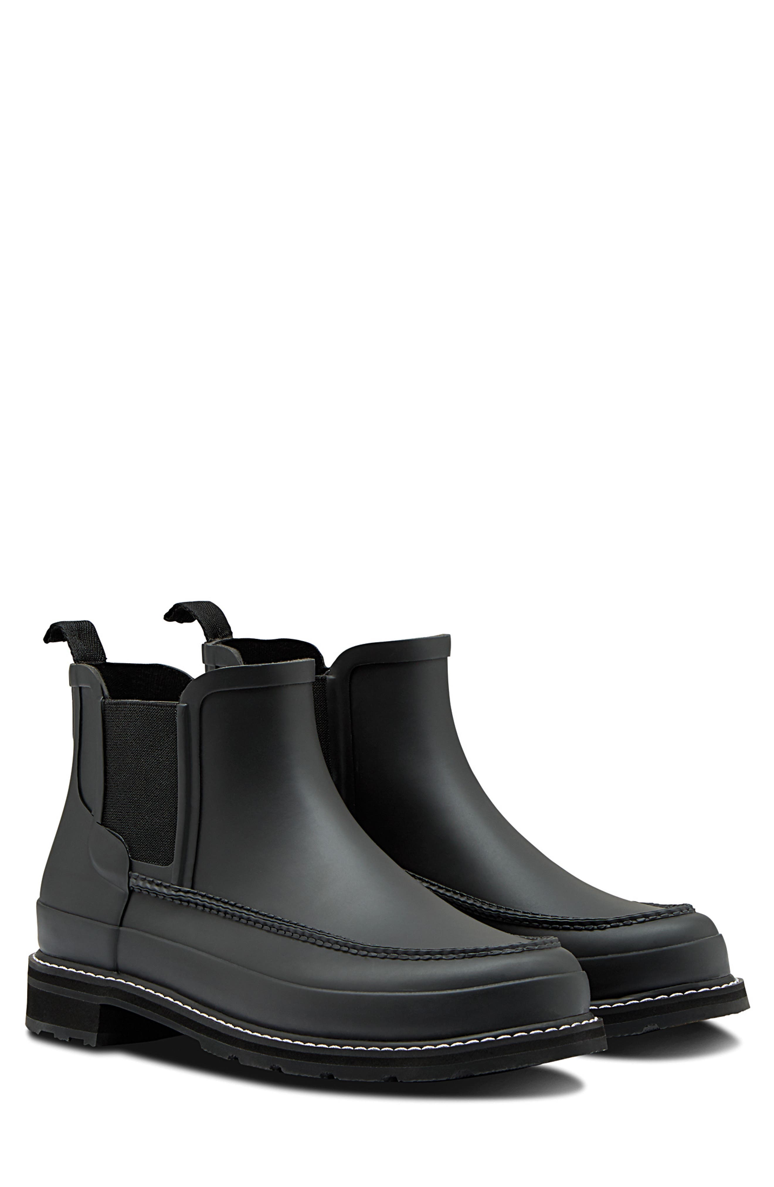 Hunter Moc Toe Waterproof Chelsea Rain Boot, Main, color, 