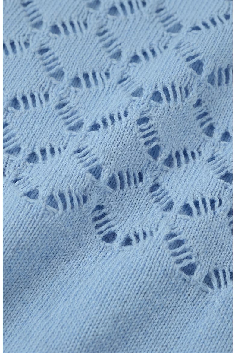Sleeveless Mesh Detail Knit Dress, Alternate, color, Blue