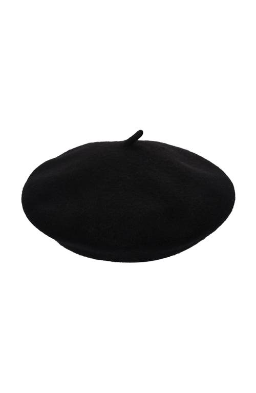 Lauren Ralplh Lauren Classic Wool Beret With Script Logo In Black