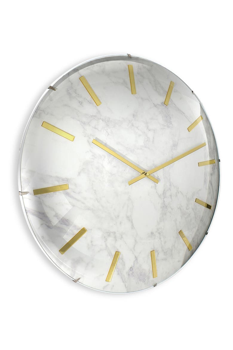 Large Analog Wall Clock, Alternate, color, WHITE AND GRAY