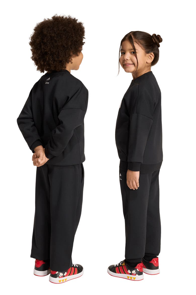 x Disney Kids' Mickey Mouse Sweatshirt & Joggers Set, Alternate, color, BLACK/ OFF WHITE