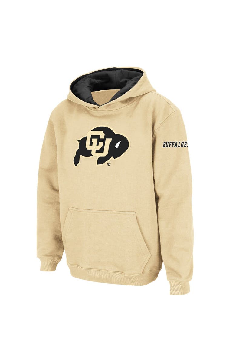 COLOSSEUM Youth Stadium Athletic Gold Colorado Buffaloes Big Logo Pullover Hoodie, Alternate, color, Vegas Gold