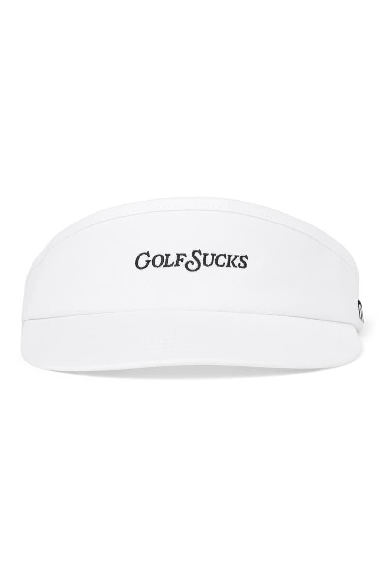 Golf Sucks Adjustable Visor, Alternate, color, WHITE