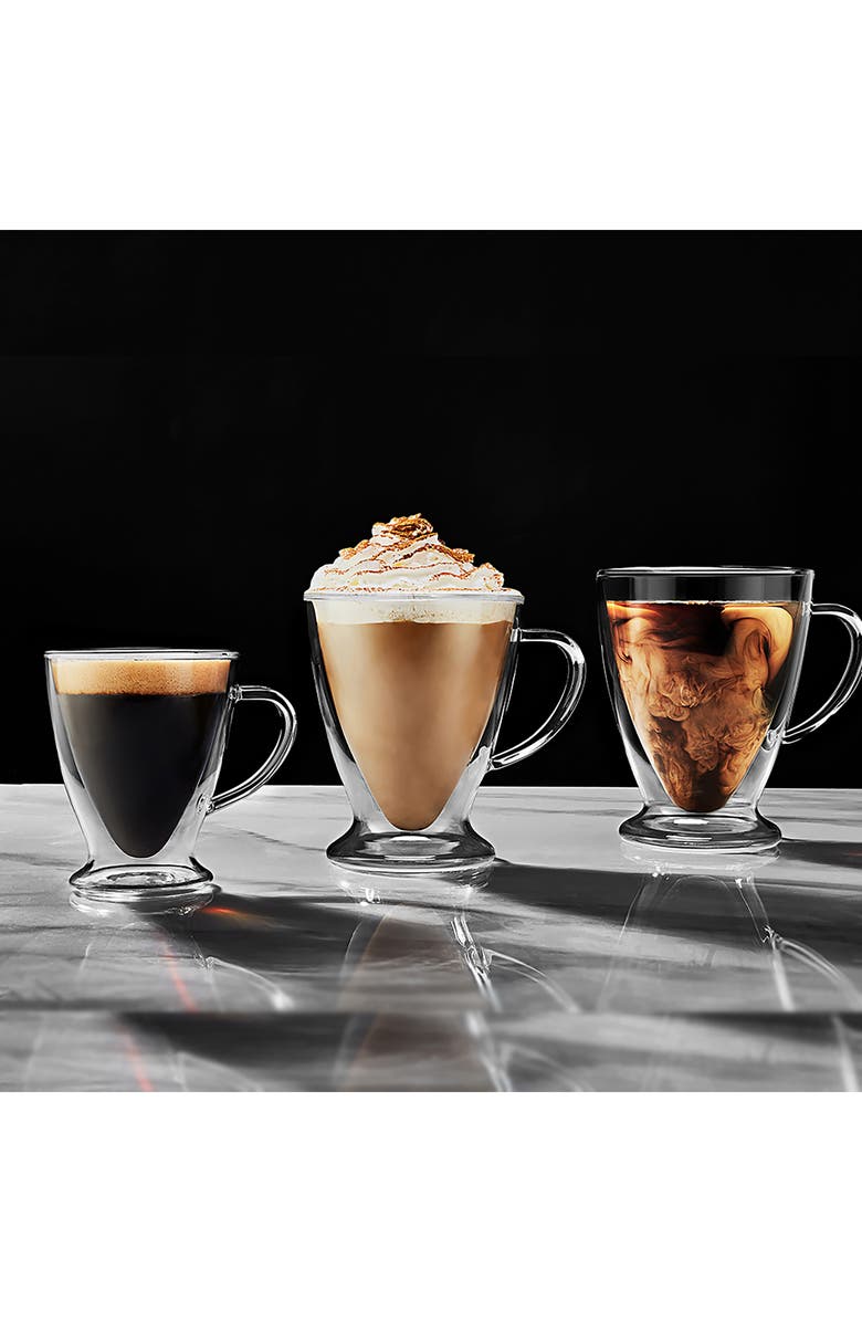 JoyJolt Declan Irish Double Wall Coffee Glass - Set of 2, Alternate, color, 