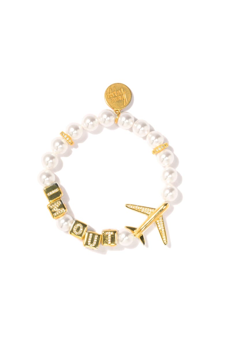 Venessa Arizaga I'm Out Bracelet, Main, color, White