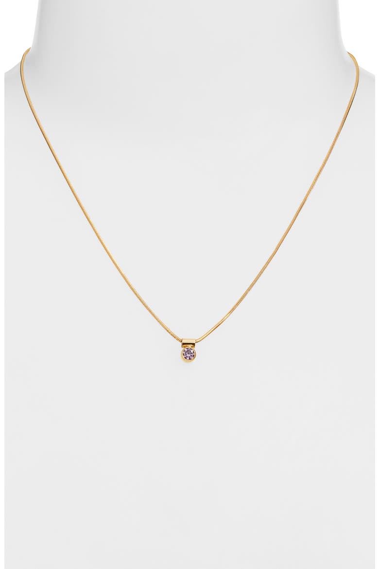 Ellie Birthstone Pendant Necklace, Alternate, color, GOLD / JUNE