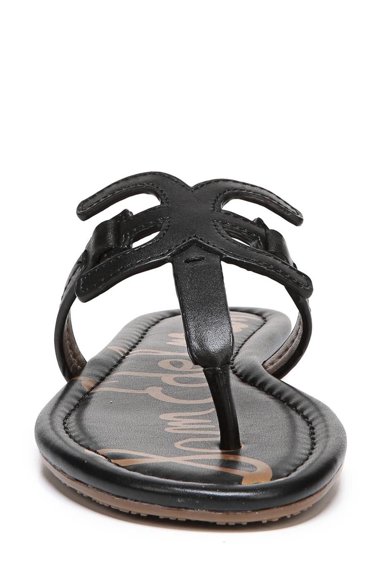 Carter Thong, Alternate, color, BLACK LEATHER