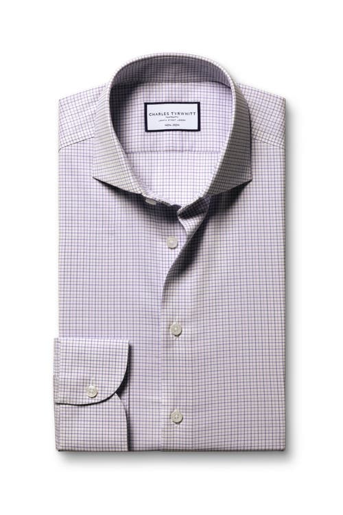 Charles Tyrwhitt Non-iron Performance Check Slim Fit Shirt In Multi