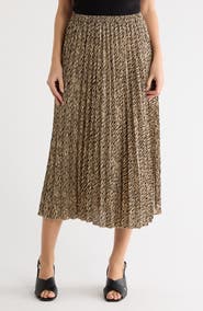 NORDSTROM RACK Chiffon Pleated Midi Skirt