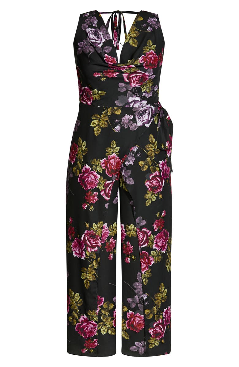 City Chic Floral Jumpsuit, Alternate, color,