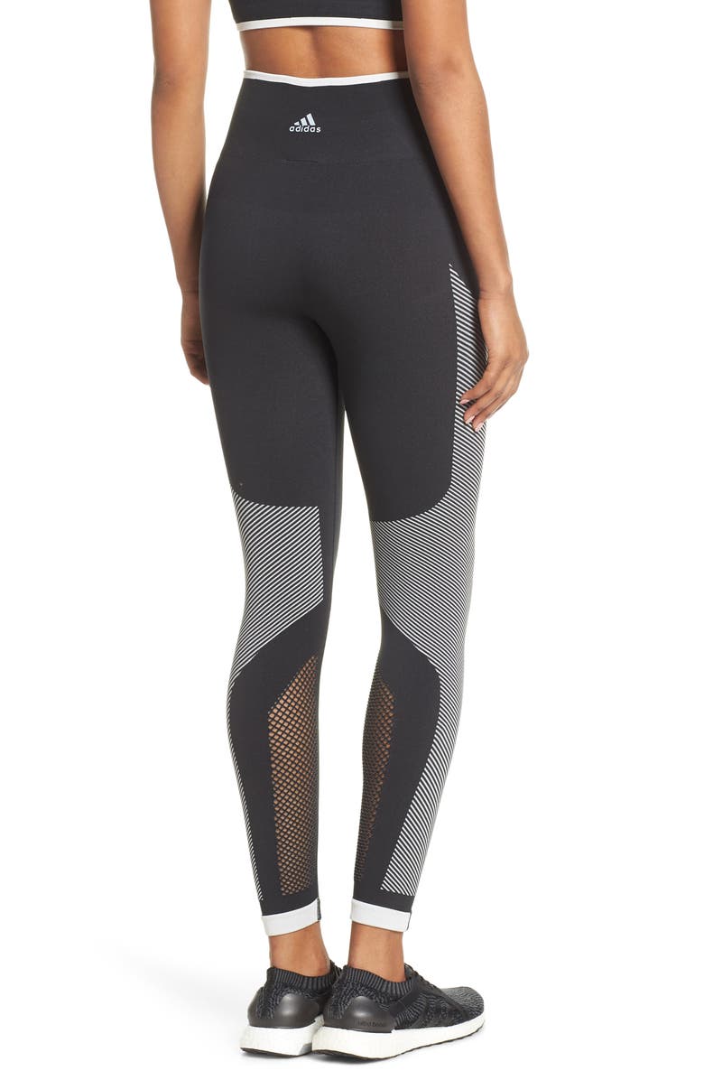 adidas Primeknit High Waist Seamless Tights, Alternate, color,