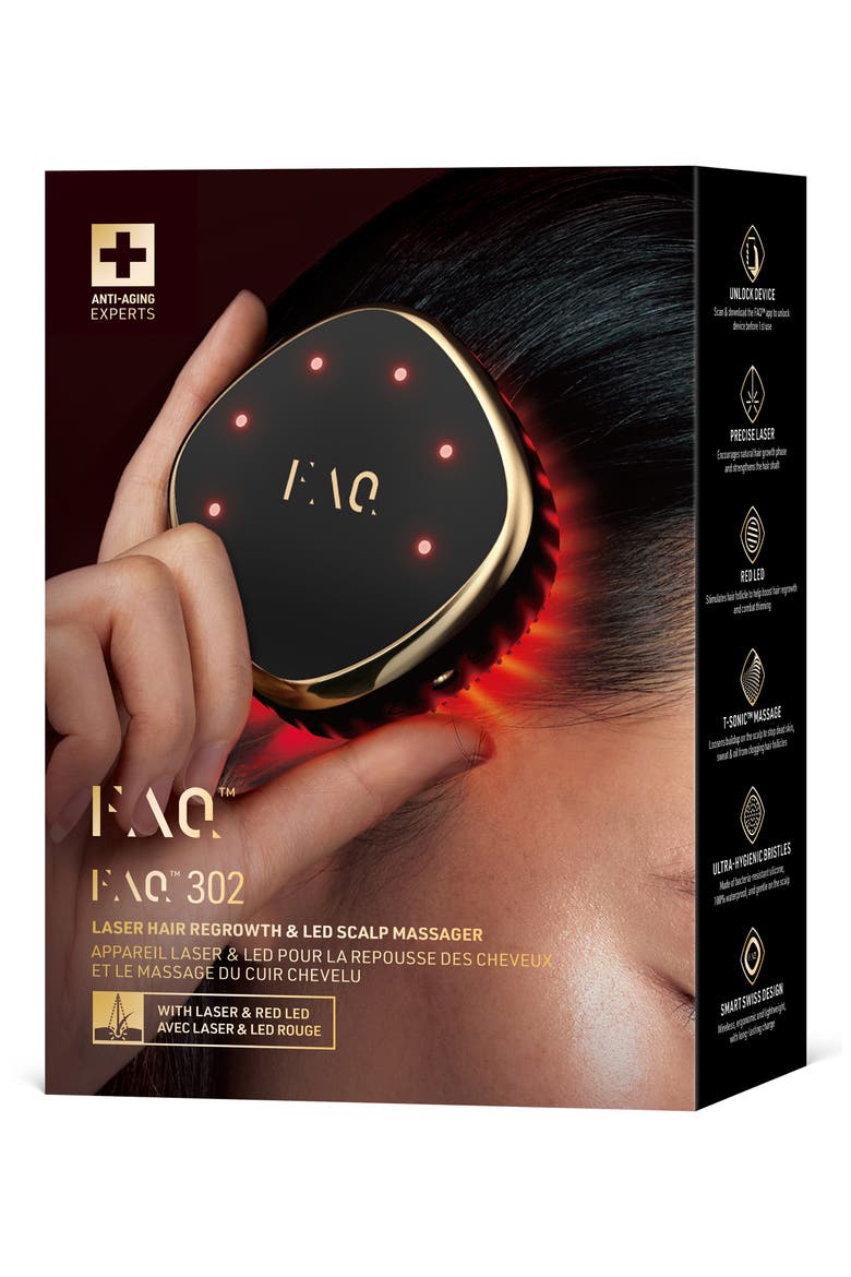 FAQ™ 302 LED Scalp Massage Device, Alternate, color, BLACK