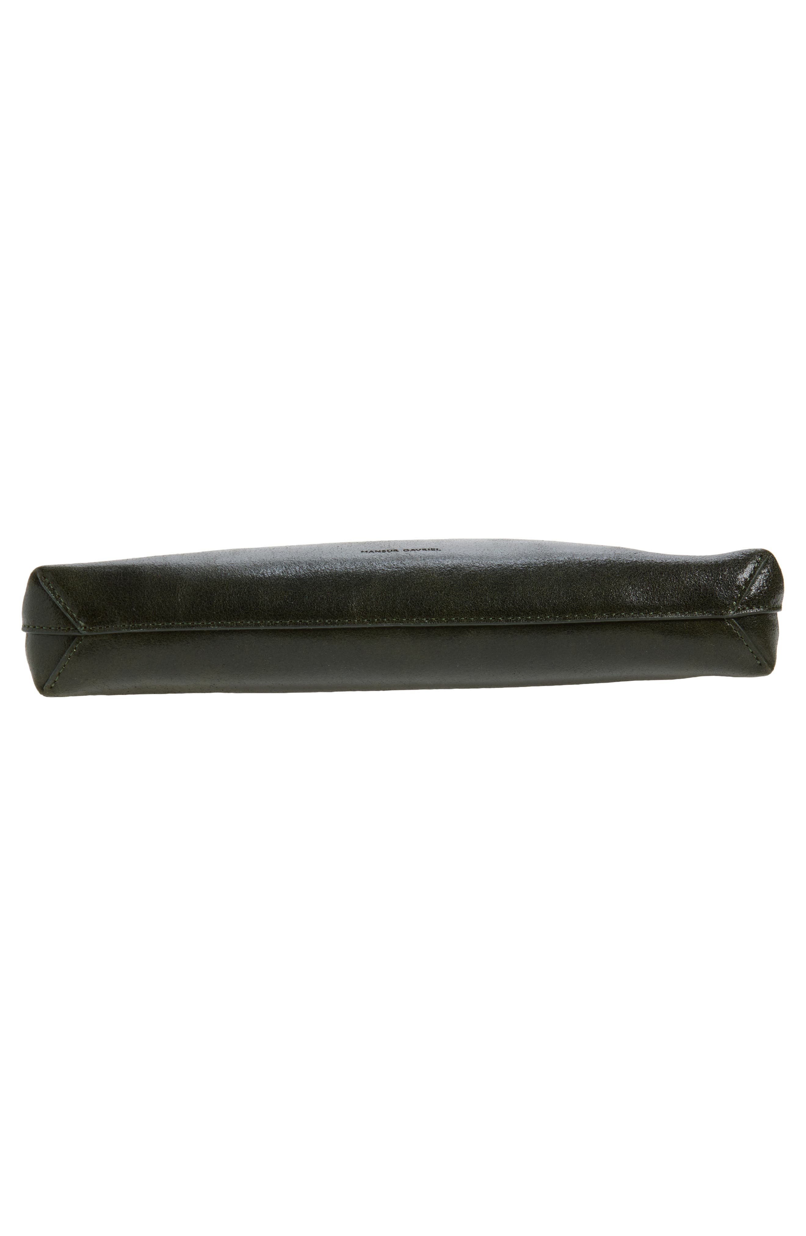 Gaia Leather Baguette Shoulder Bag, Alternate, color, SEAWEED