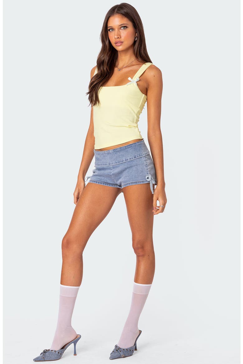 Lola Bow Rib Tank, Alternate, color, YELLOW