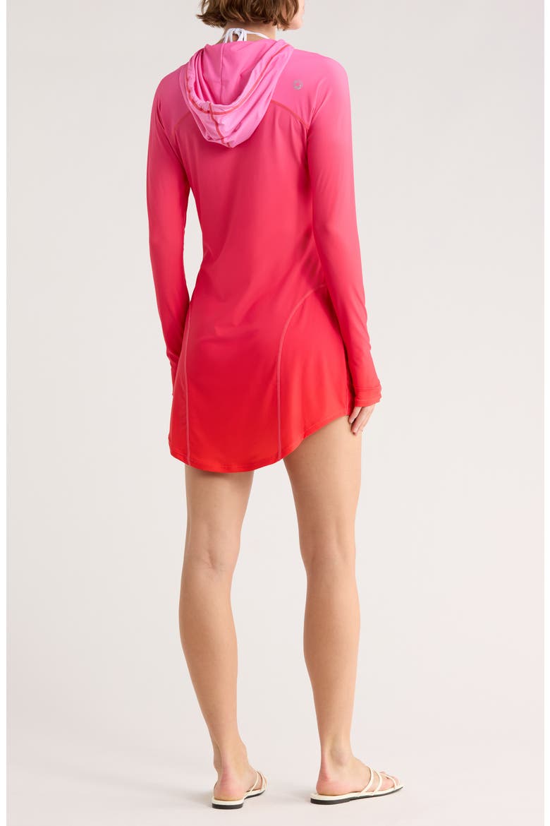Cover-Up Hoodie Dress, Alternate, color, SUGAR CORAL