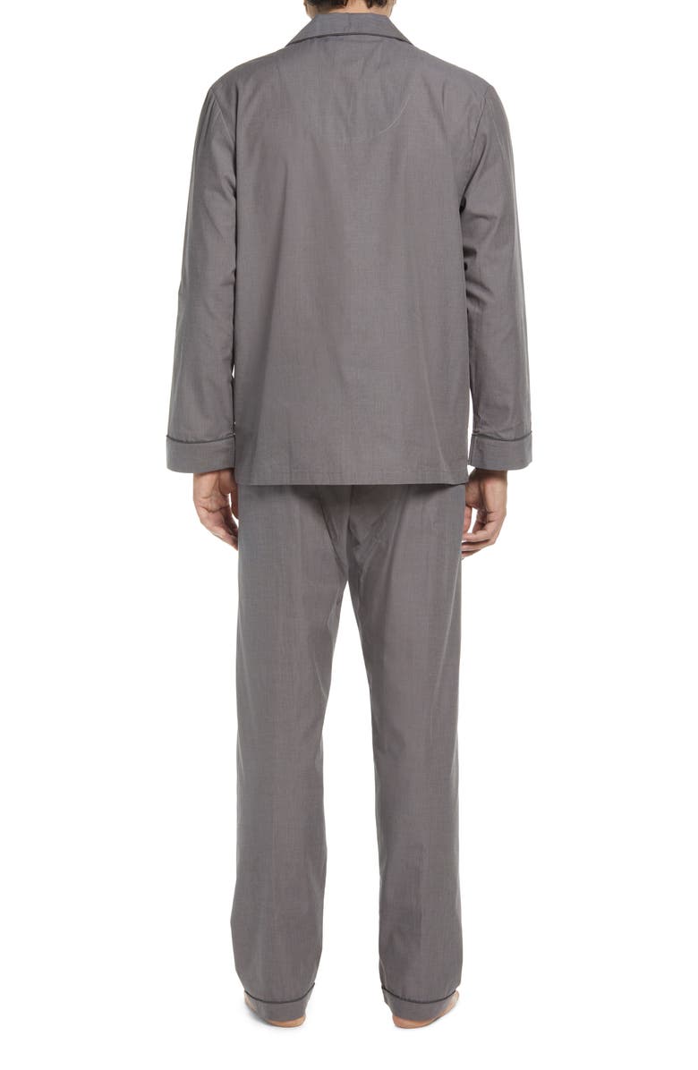 Majestic International Woven Cotton Pajamas, Alternate, color, Charcoal