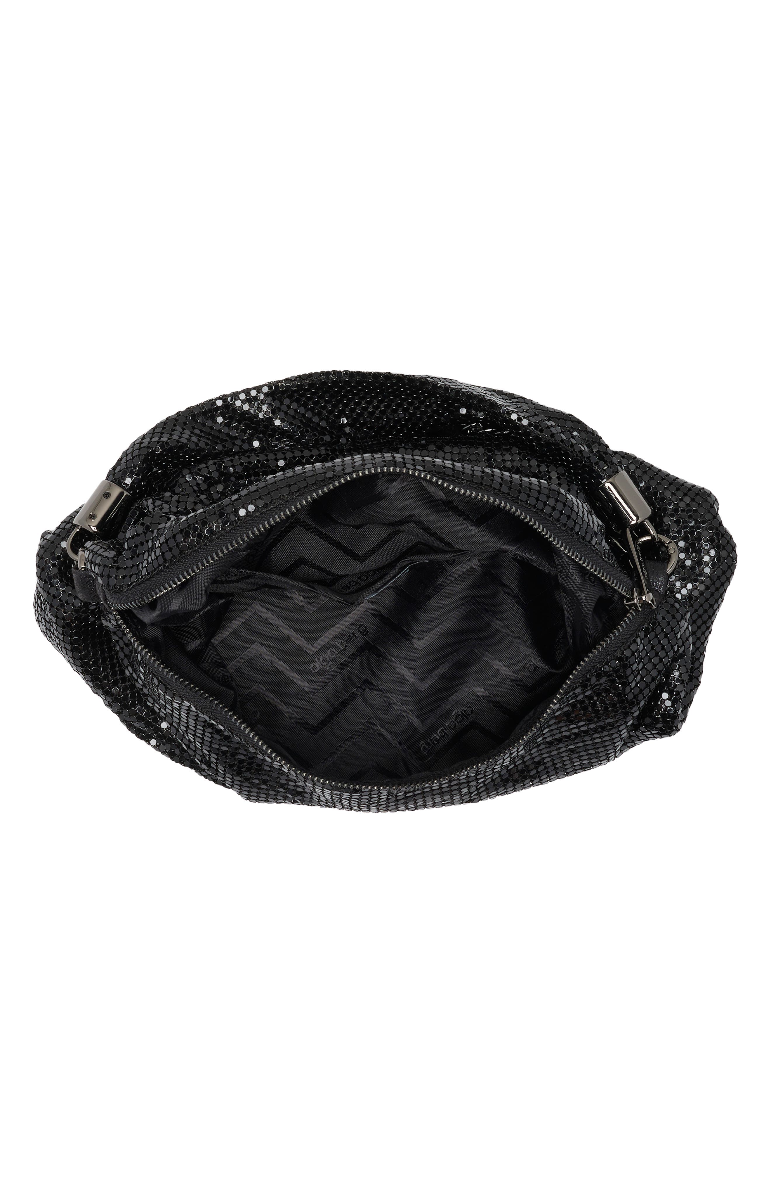 Marilla Mesh Shoulder Bag, Alternate, color, BLACK