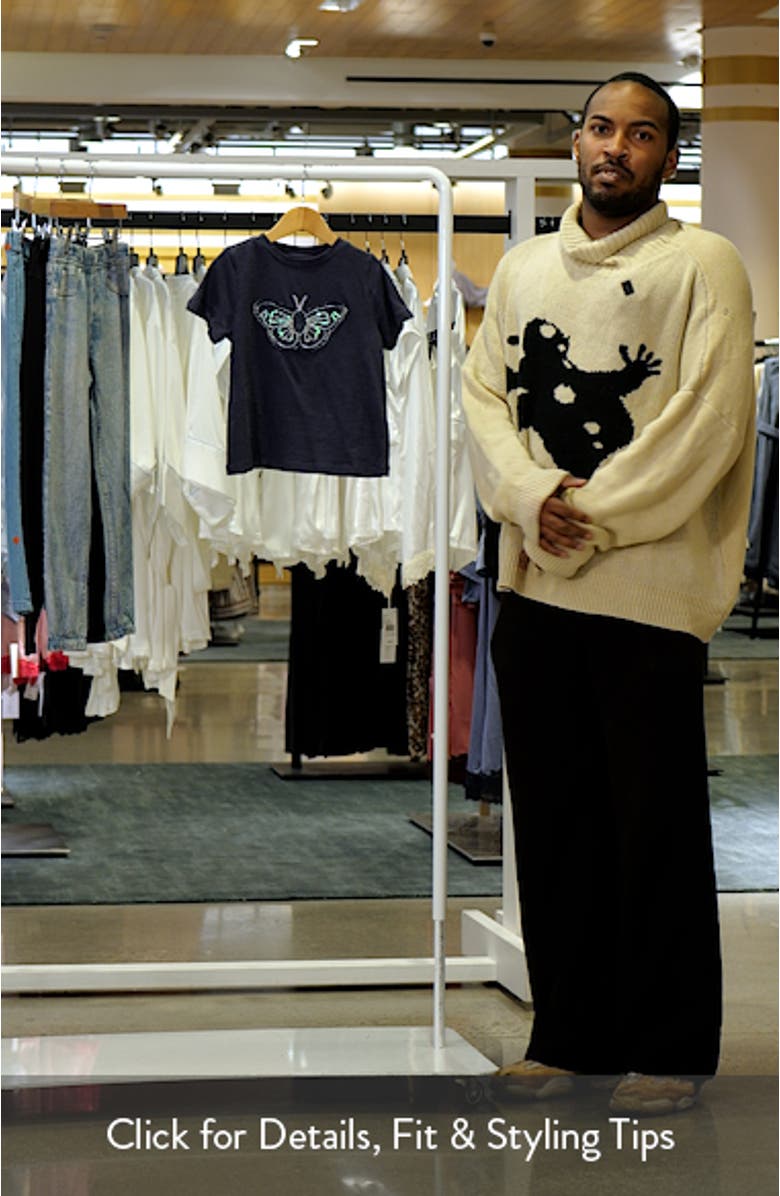 Kids' Butterfly Embellished Cotton Graphic T-Shirt, sales video thumbnail