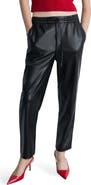 MANGO Faux Leather Drawstring Pants