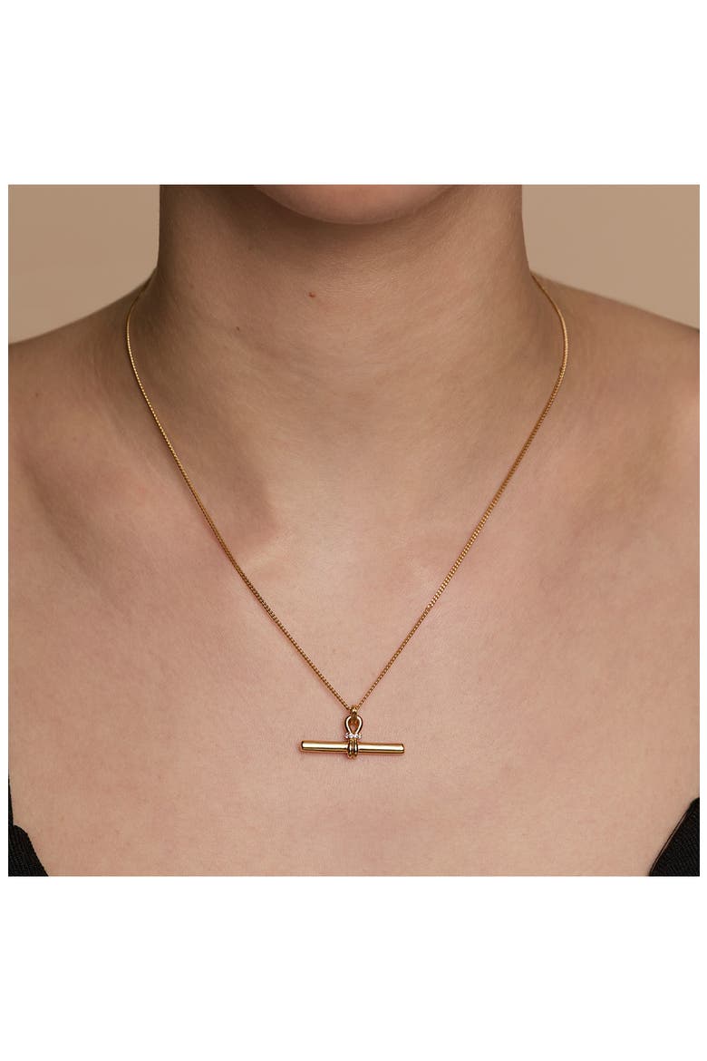 Pav Twist Bar Pendant Necklace, Alternate, color, GOLD