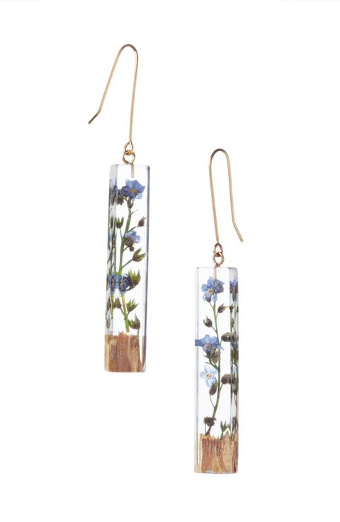 Forget-Me-Not Palo Santo Earrings