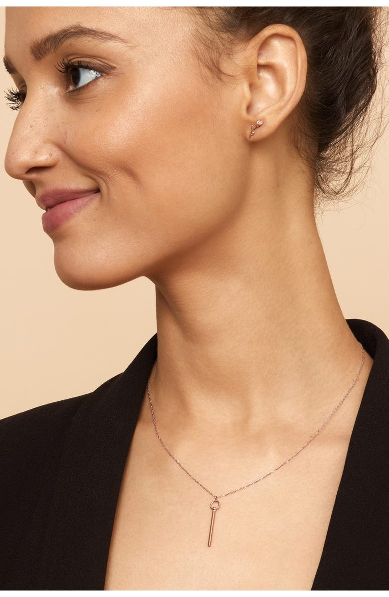 Oradina 14K Gold Villa Pendant Necklace, Alternate, color, Rose Gold