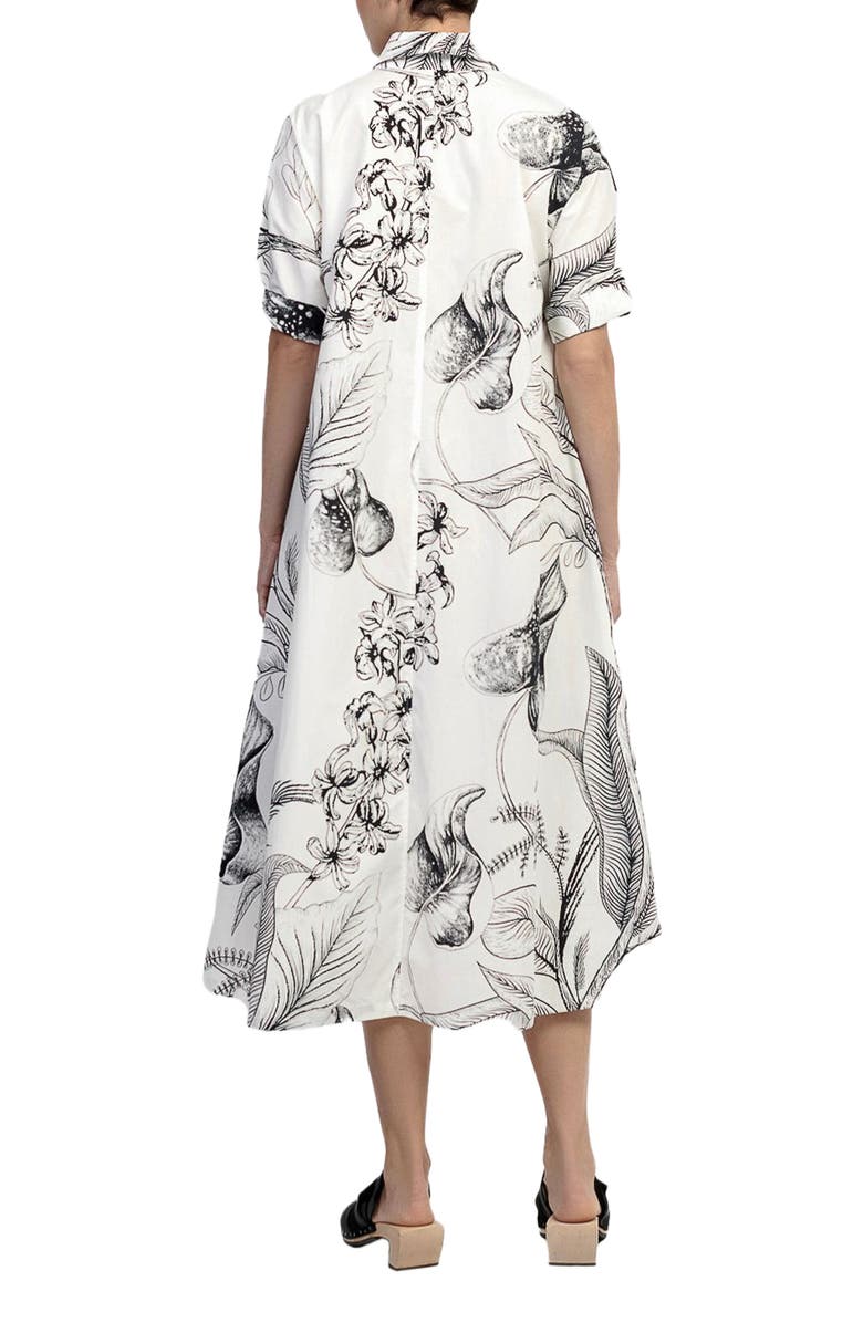 Alembika Zebra mixed print A-line maxi shirt-dress, Alternate, color, 