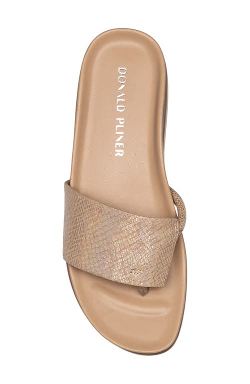 Donald Pliner Fifi Platform Wedge Flip Flop In White