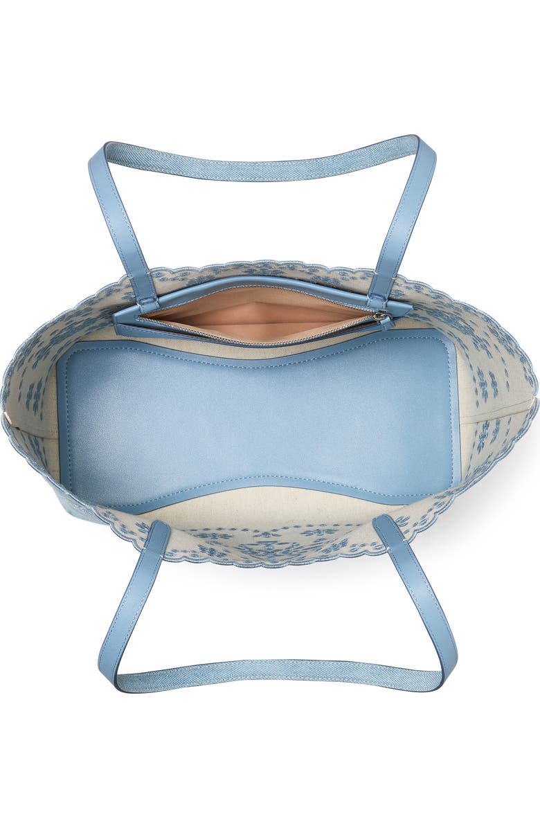 Kate Spade New York do it all spade floral perforated leather tote, Alternate, color,