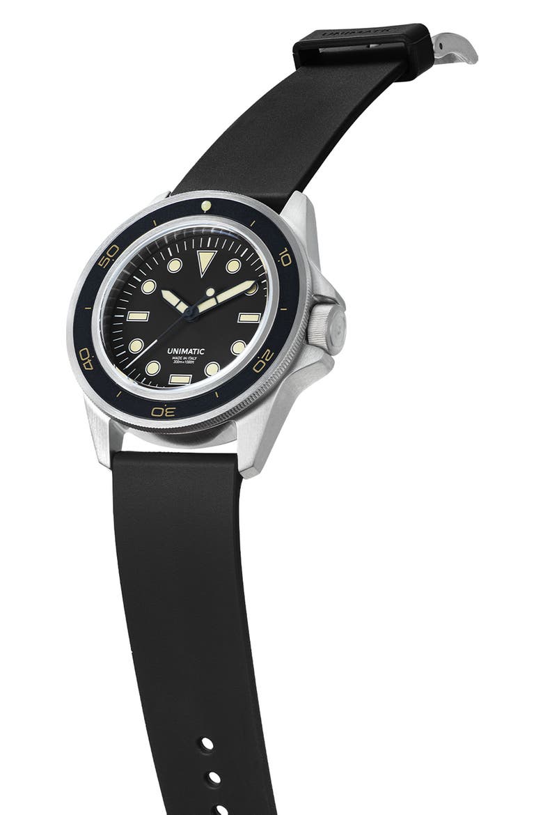 Diving Heritage Diving Watch, 41.5mm, Alternate, color, BLACK