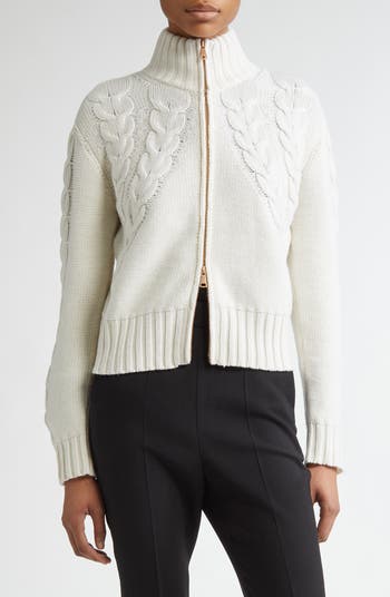 【関税＆送料込み】Max Mara Wool Tricot Cardigan Colour-block cardigan in cotton yarn, navy | Weekend Max Mara