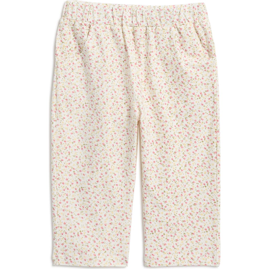 Shop Doe A Dear Kids' Floral Leggings In Ivory Multi