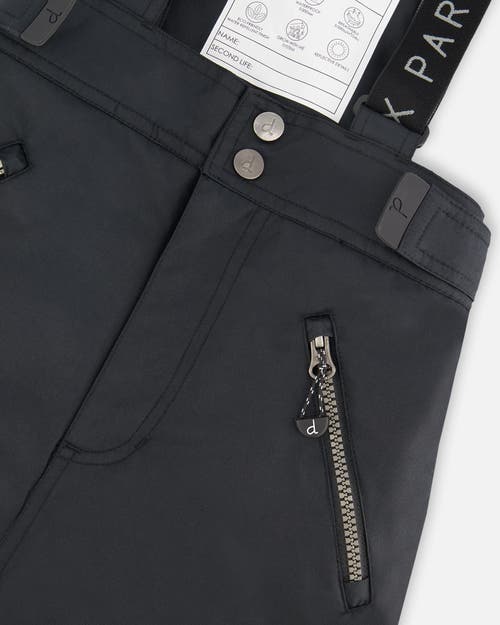 Deux Par Deux Kids Gender Inclusive Solid Play Snow Pants In Black