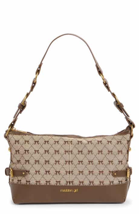 Jacquard Baguette Shoulder Bag