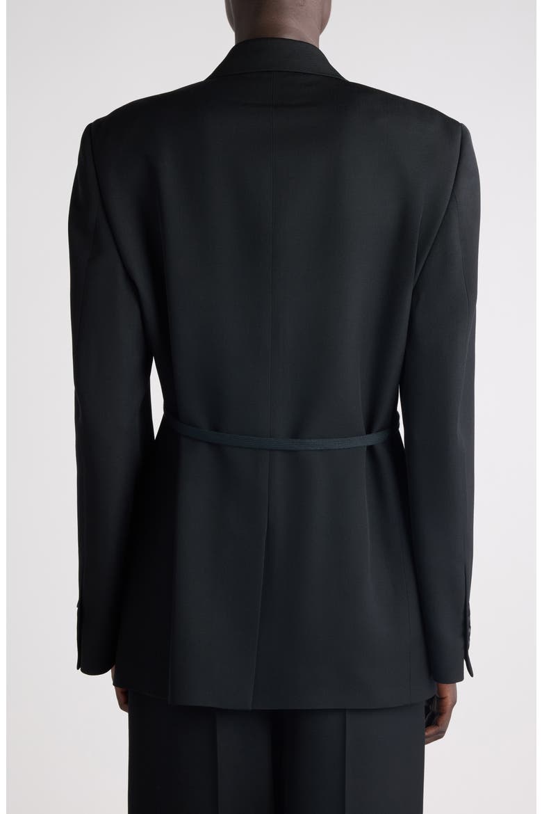 Side Tie Wool Tuxedo Jacket, Alternate, color, BLACK