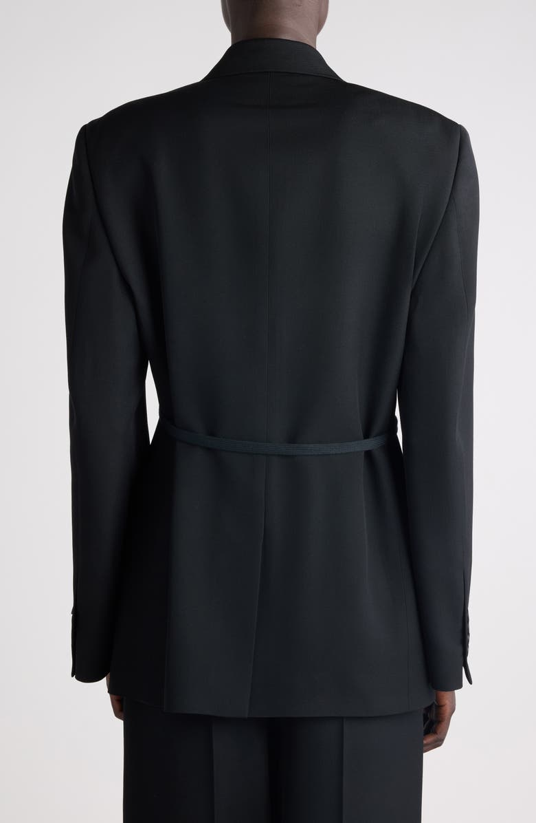 Balenciaga Side Tie Wool Tuxedo Jacket, Alternate, color, Black