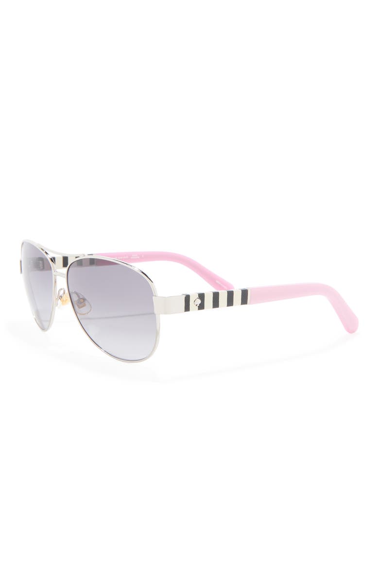 new york 'dalia' 58mm aviator sunglasses, Alternate, color, GREY