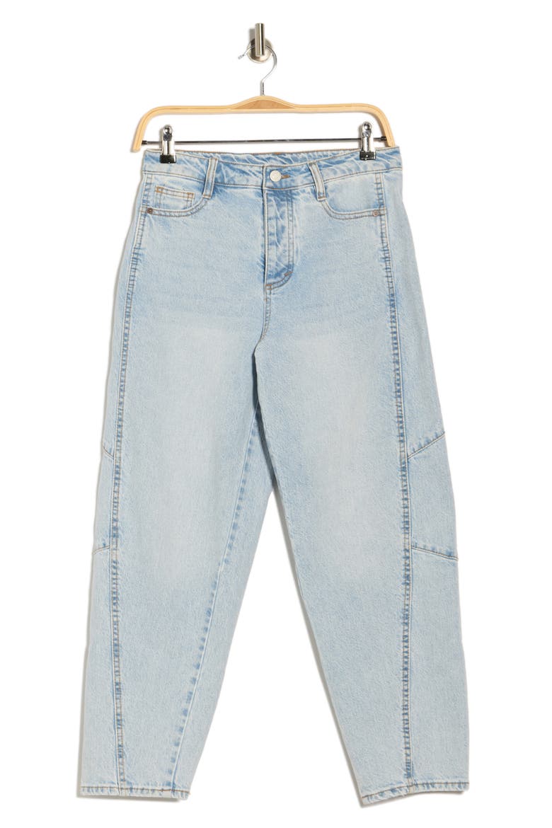 Brant High Waist Crop Barrel Jeans, Alternate, color, ATLANTIC