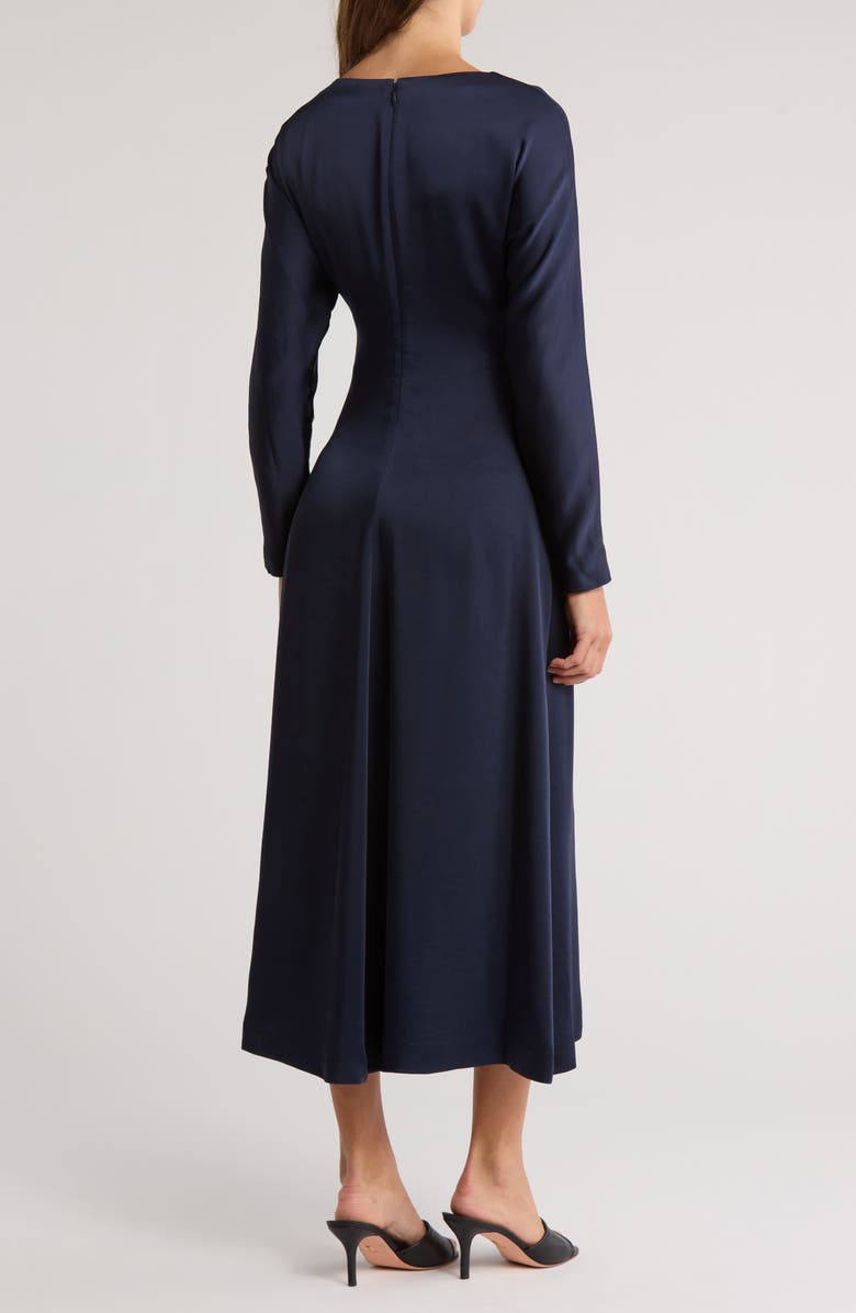 Simkhai Catriona Long Sleeve Midi Dress, Alternate, color, Midnight