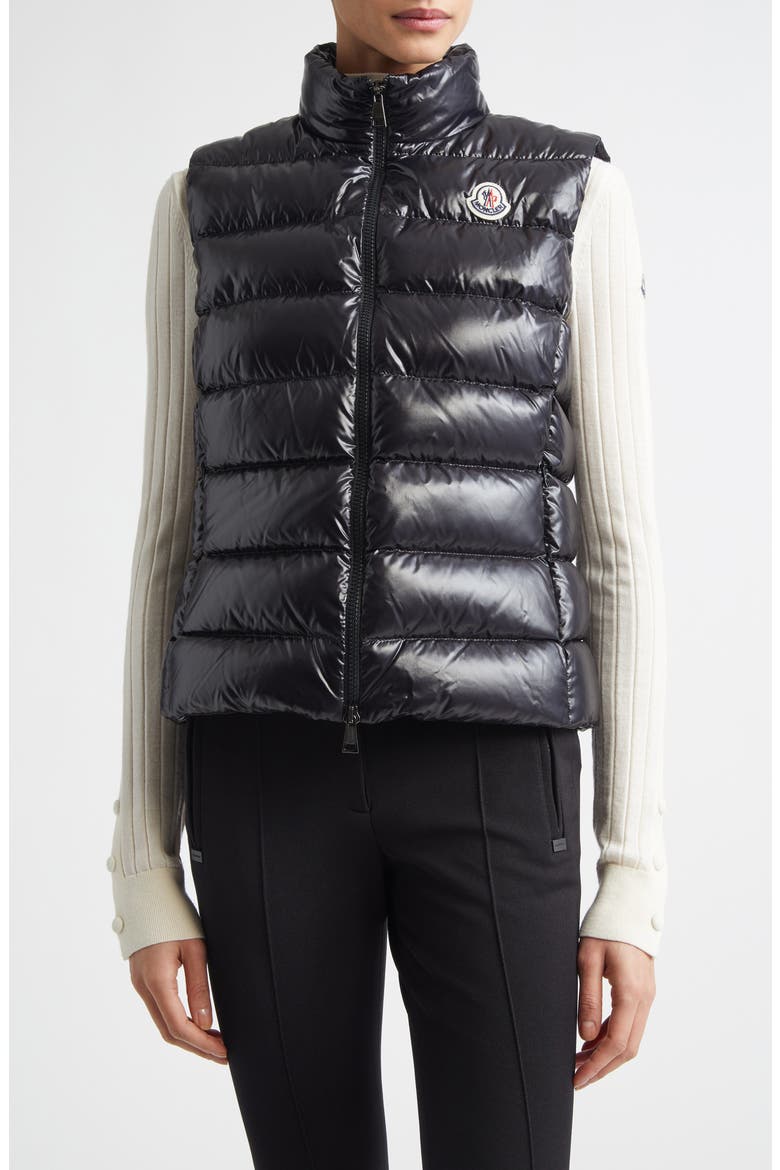 Ghany Mock Neck Down Puffer Vest, Main, color, BLACK