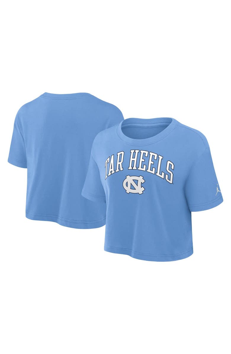 Jordan Brand Women's Jordan Brand Carolina Blue North Carolina Tar Heels Athletic Prep Arch Cropped Performance T-Shirt, Main, color, Light Blue