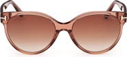TOM FORD Tallulah 56mm Gradient Round Sunglasses
