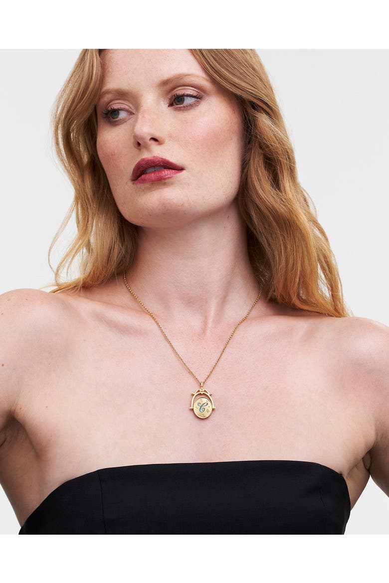 C Initial Cornflower Gold Spinner Chain Necklace, Alternate, color, Gold
