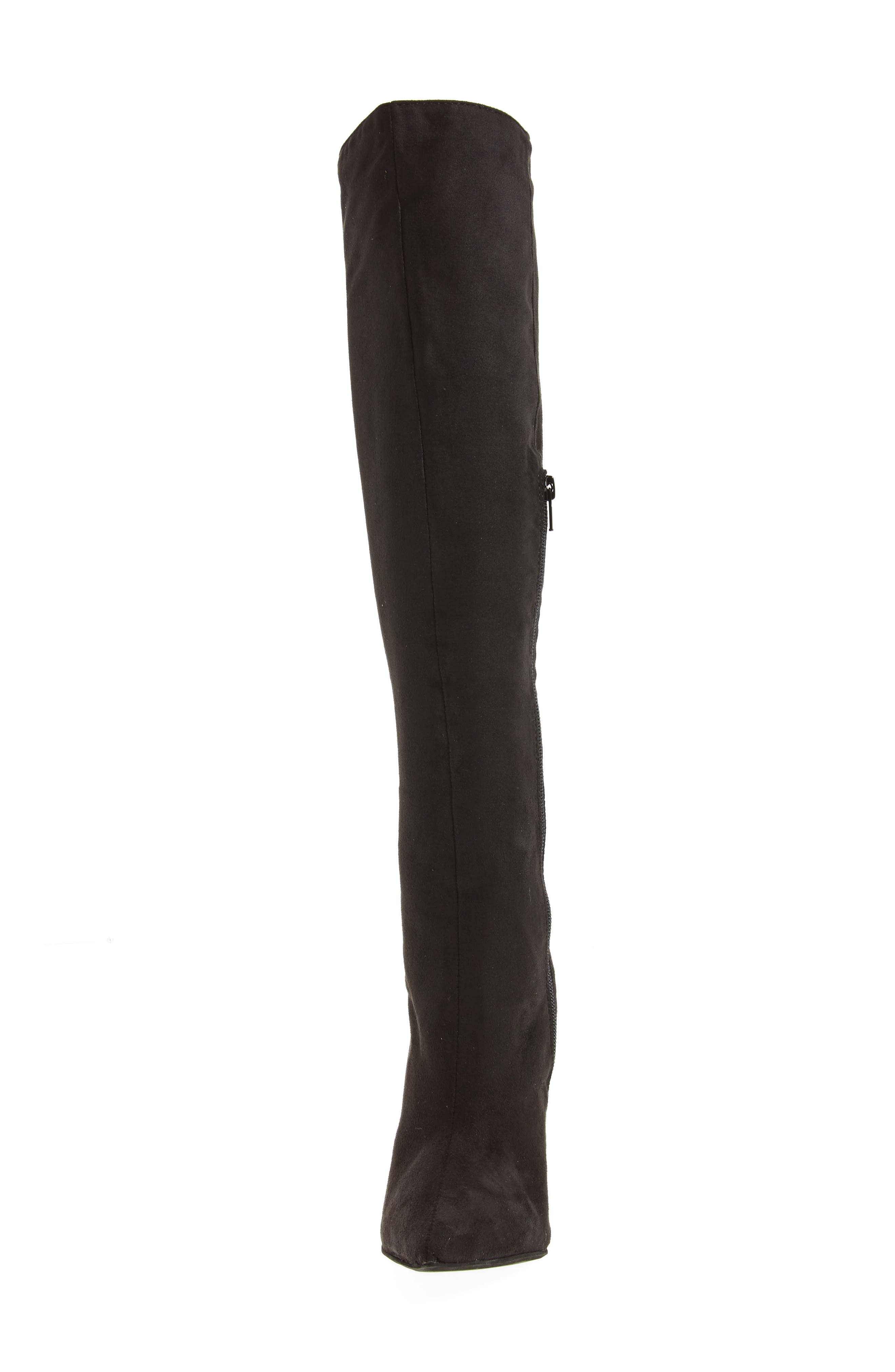 Jalouse Knee High Boot, Alternate, color, BLACK SUEDE