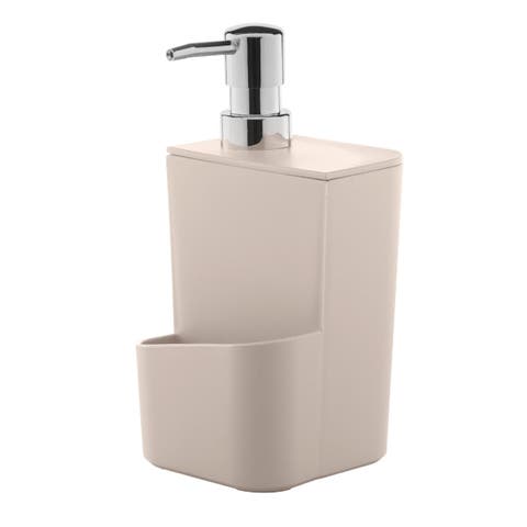 Durable Kitchen Soap Dispenser Organizer with Sponge Holder and Drainage, 22 oz