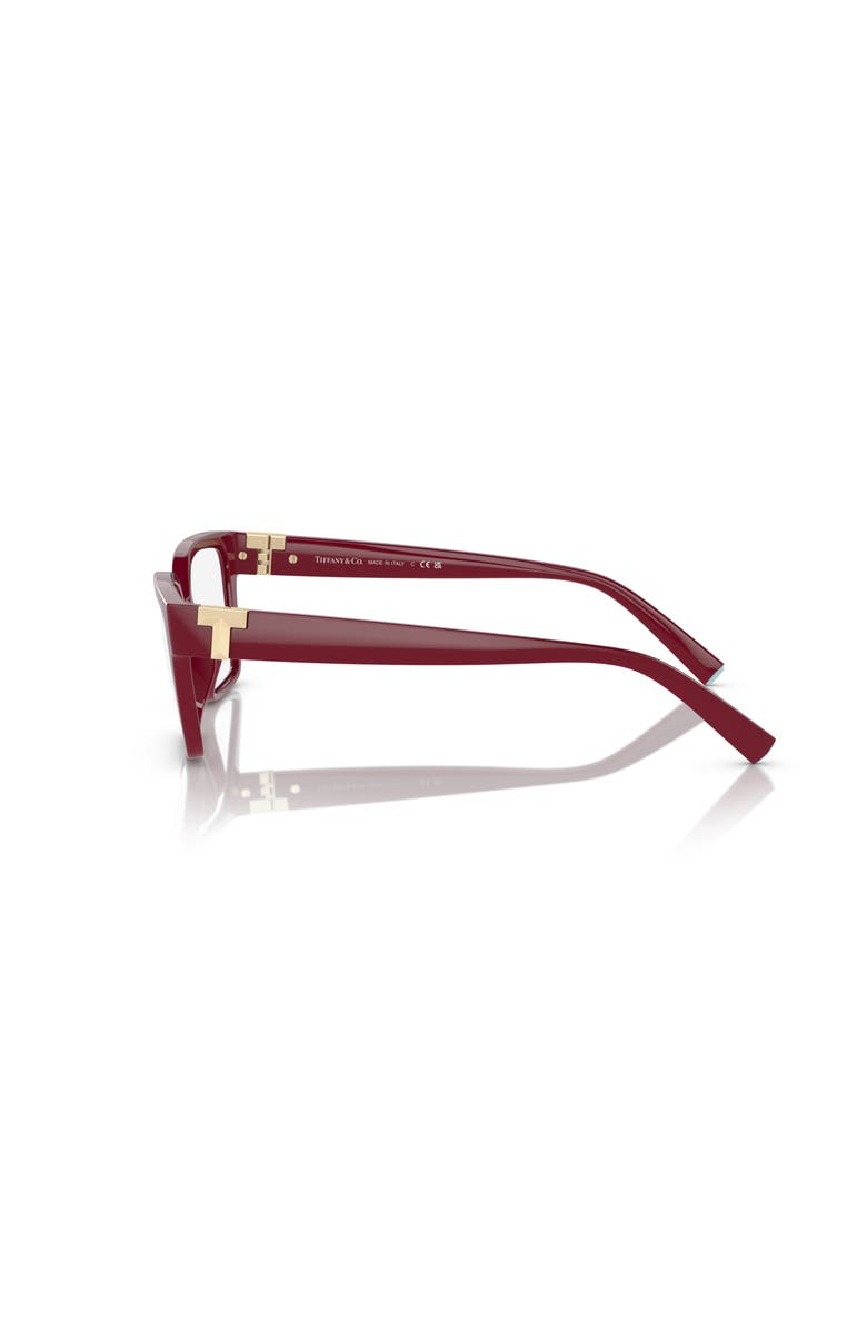 Tiffany & Co. 55mm Rectangle optical glasses, Alternate, color, Red